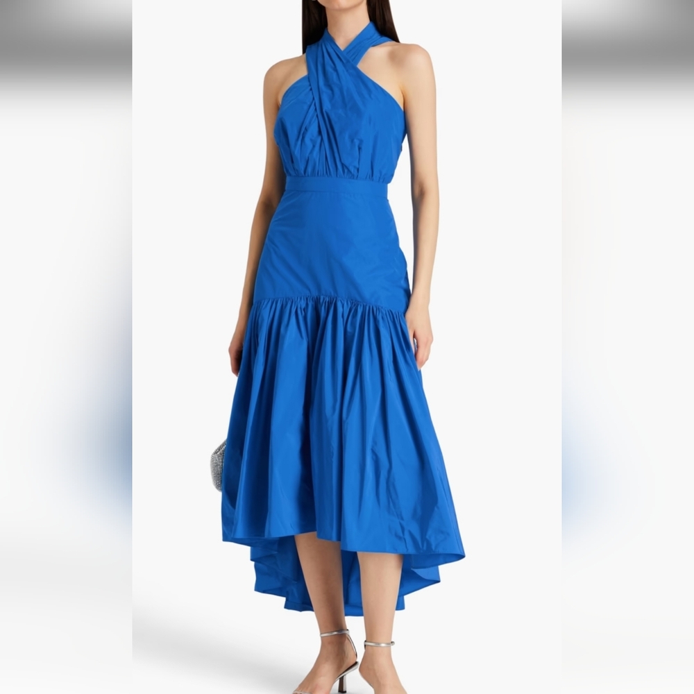 VERONICA BEARD  RADLEY CRISSCROSS HIGH-LOW MAXI DRESS